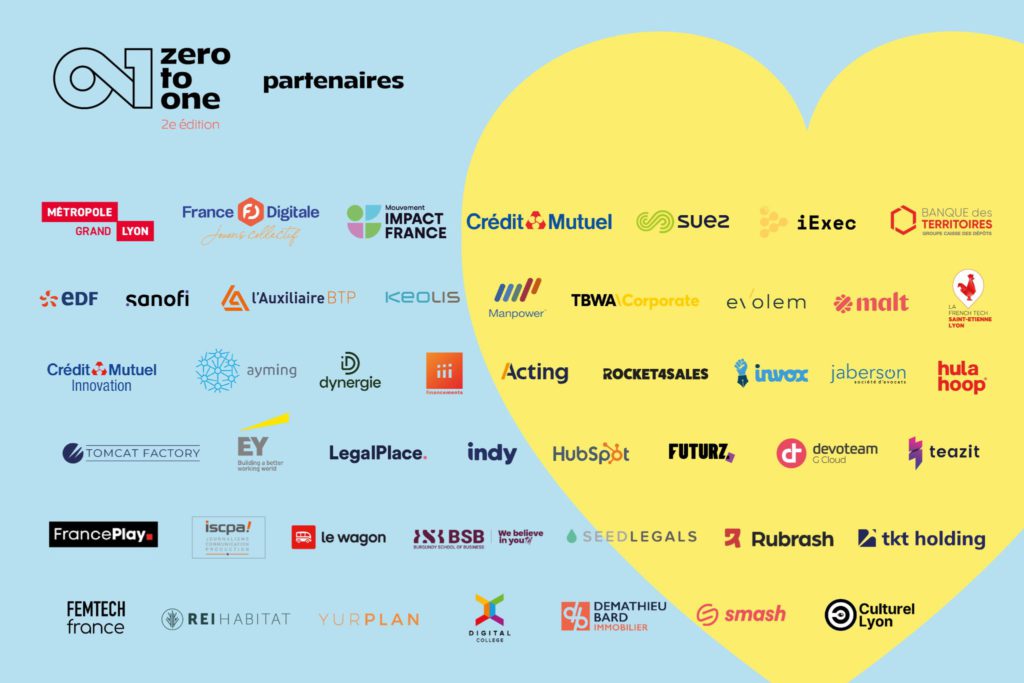 liste des sponsors de l'événement zero to one