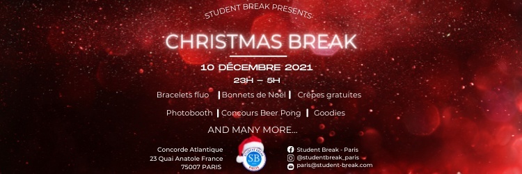 Christmas BREAK - Vendredi 10 Décembre - Concorde Atlantique - by Student Break