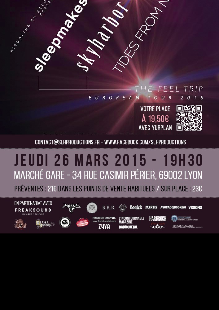 SLEEPMAKESWAVES + SKYHARBOR + TIDES FROM NEBULA @ Lyon (Marché Gare)