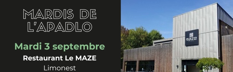 Mardi 3 septembre - Déjeuner APADLO / Le MAZE - Limonest