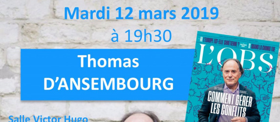 Conférence : Thomas  D’ANSEMBOURG  « La Paix, ça s’apprend… comme les maths et le foot ! »