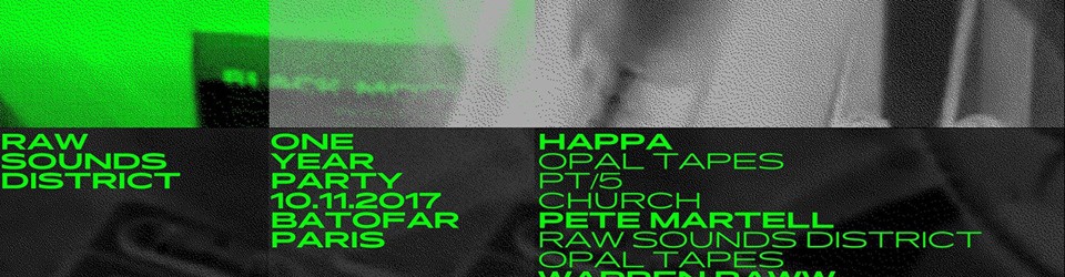 RSD 1 year party - Happa / PeteMartell / Warren Raww / Abbrumer