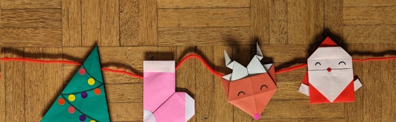 Guirlande de Noël en origami