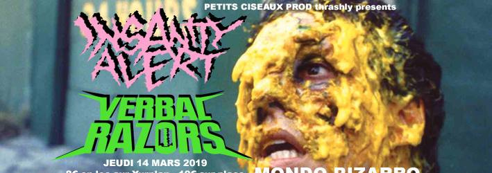 Insanity Alert + Verbal Razors à Rennes