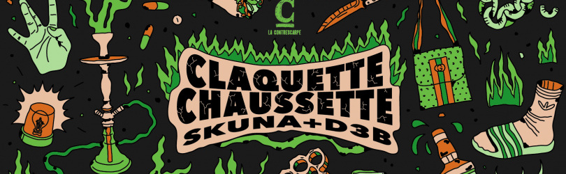 Claquette Chaussette : Skuna + D3B