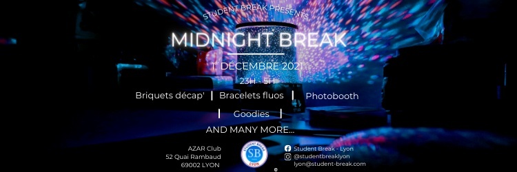 Midnight BREAK - Mercredi 1er décembre - Azar Club